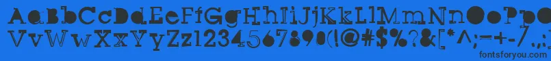 Шрифт Sqseriftwo – чёрные шрифты на синем фоне