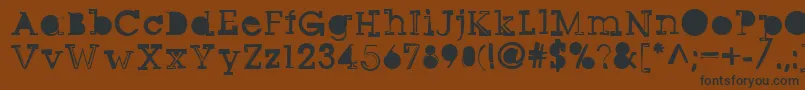 Sqseriftwo-fontti – mustat fontit ruskealla taustalla