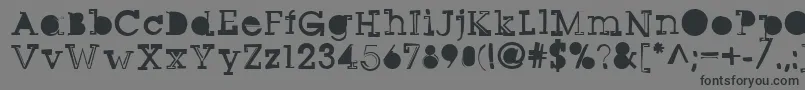 Sqseriftwo-Schriftart – Schwarze Schriften auf grauem Hintergrund