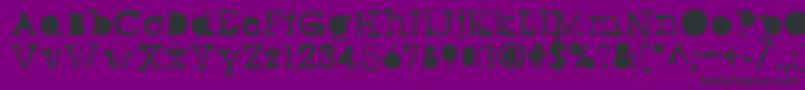 Шрифт Sqseriftwo – чёрные шрифты на фиолетовом фоне
