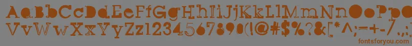 Sqseriftwo-fontti – ruskeat fontit harmaalla taustalla
