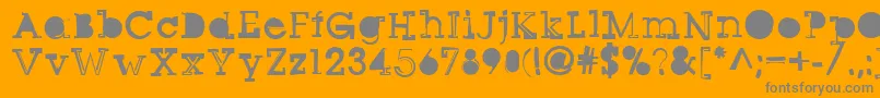 Sqseriftwo-Schriftart – Graue Schriften auf orangefarbenem Hintergrund