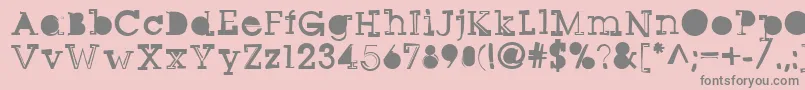 Sqseriftwo-Schriftart – Graue Schriften auf rosa Hintergrund