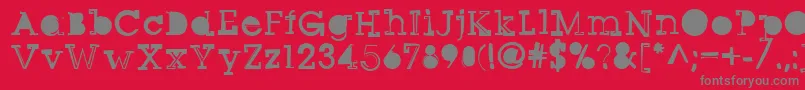 Шрифт Sqseriftwo – серые шрифты на красном фоне