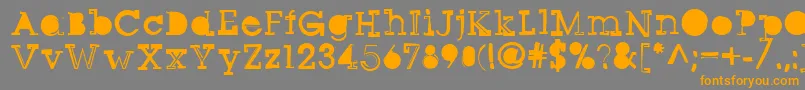 Sqseriftwo Font – Orange Fonts on Gray Background