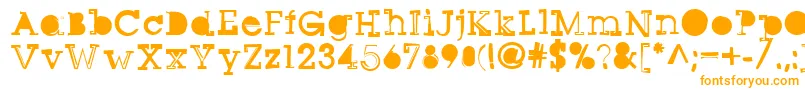 Sqseriftwo-Schriftart – Orangefarbene Schriften
