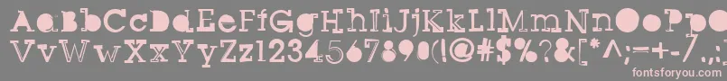 Sqseriftwo-fontti – vaaleanpunaiset fontit harmaalla taustalla