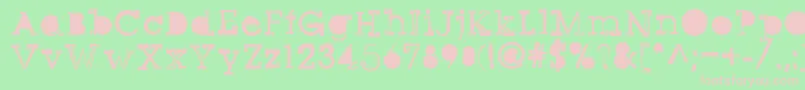 フォントSqseriftwo – 緑の背景にピンクのフォント