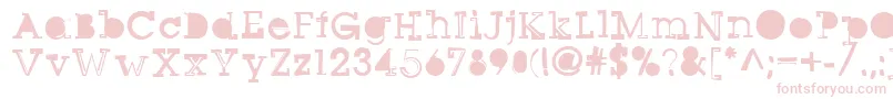 Шрифт Sqseriftwo – розовые шрифты на белом фоне