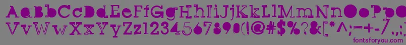 Sqseriftwo-Schriftart – Violette Schriften auf grauem Hintergrund