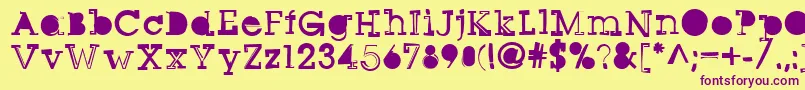 Sqseriftwo Font – Purple Fonts on Yellow Background