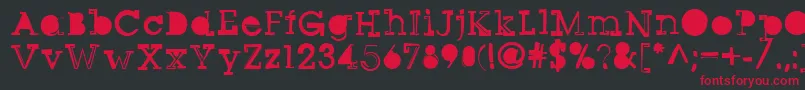 Sqseriftwo Font – Red Fonts on Black Background