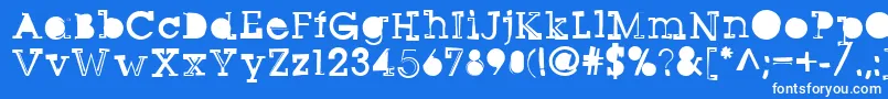 Fonte Sqseriftwo – fontes brancas em um fundo azul