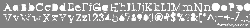Sqseriftwo-Schriftart – Weiße Schriften auf grauem Hintergrund
