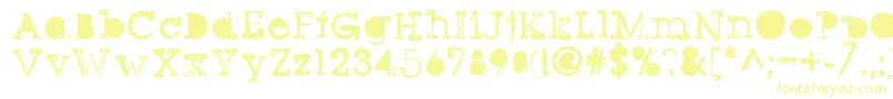 Шрифт Sqseriftwo – жёлтые шрифты на белом фоне