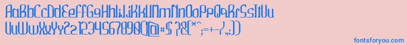 フォントWako – ピンクの背景に青い文字