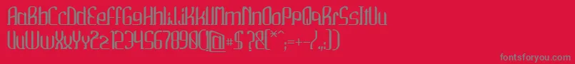 Wako Font – Gray Fonts on Red Background