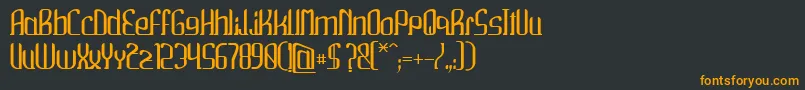 フォントWako – 黒い背景にオレンジの文字