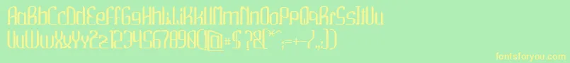 Wako Font – Yellow Fonts on Green Background