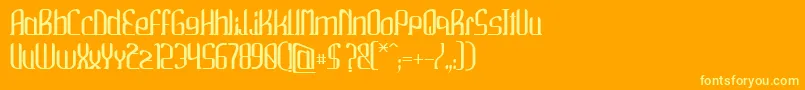 More about Wako Font Wako Font – Yellow Fonts on Orange Background