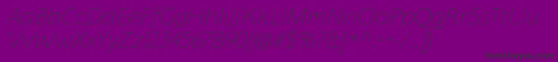 FlorentiaThinItalicTrial Font – Black Fonts on Purple Background