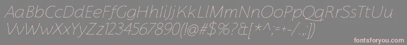 FlorentiaThinItalicTrial Font – Pink Fonts on Gray Background