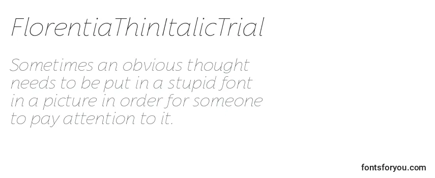 FlorentiaThinItalicTrial Font