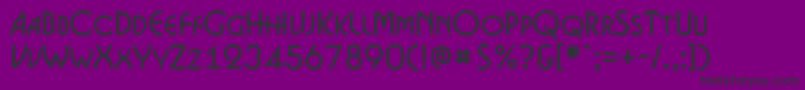 フォントABosanovacps – 紫の背景に黒い文字