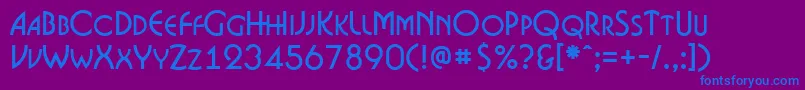 ABosanovacps Font – Blue Fonts on Purple Background