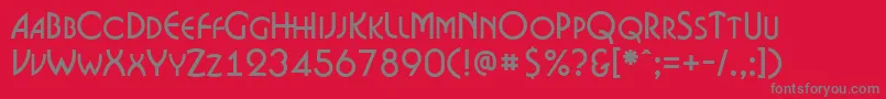 ABosanovacps Font – Gray Fonts on Red Background