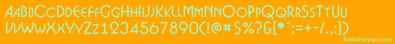 ABosanovacps Font – Green Fonts on Orange Background