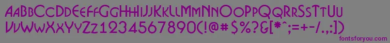 ABosanovacps Font – Purple Fonts on Gray Background