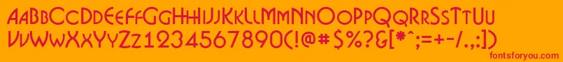 ABosanovacps Font – Red Fonts on Orange Background