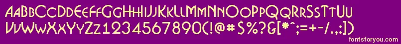 ABosanovacps Font – Yellow Fonts on Purple Background