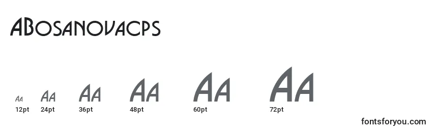 Größen der Schriftart ABosanovacps