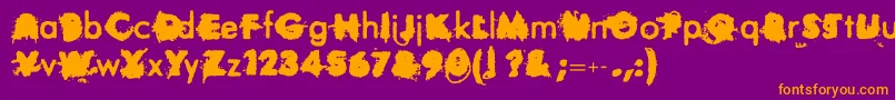 CityContrasts Font – Orange Fonts on Purple Background