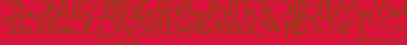 Weitere Informationen zur Xirwena1-Schriftart Xirwena1-Schriftart – Braune Schriften auf rotem Hintergrund