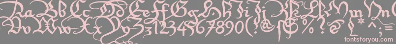 Xirwena1 Font – Pink Fonts on Gray Background