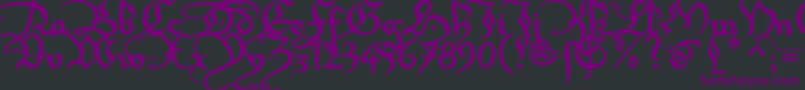 Xirwena1 Font – Purple Fonts on Black Background