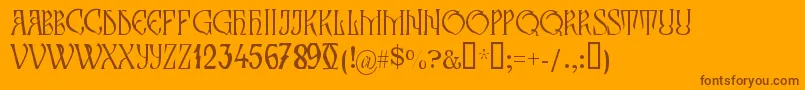 ZamolxisIii Font – Brown Fonts on Orange Background