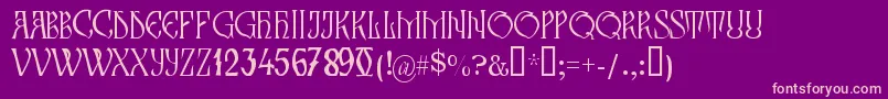 ZamolxisIii Font – Pink Fonts on Purple Background