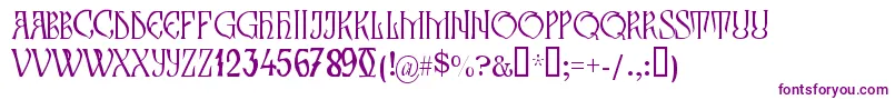 ZamolxisIii Font – Purple Fonts on White Background