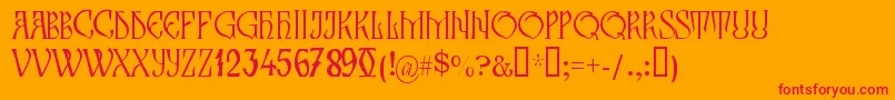 ZamolxisIii Font – Red Fonts on Orange Background