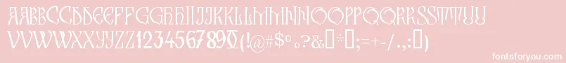 ZamolxisIii Font – White Fonts on Pink Background