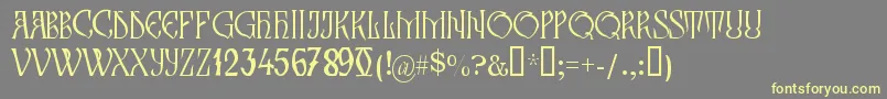 ZamolxisIii Font – Yellow Fonts on Gray Background