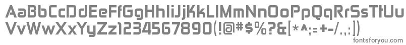 ZektonhvRegular Font – Gray Fonts on White Background