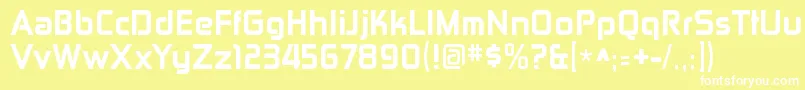 ZektonhvRegular Font – White Fonts on Yellow Background