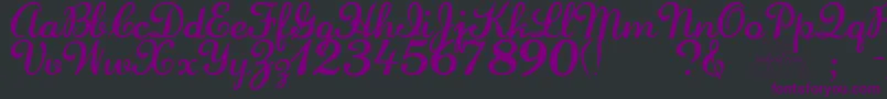 Шрифт LaurenscriptRegular – фиолетовые шрифты на чёрном фоне