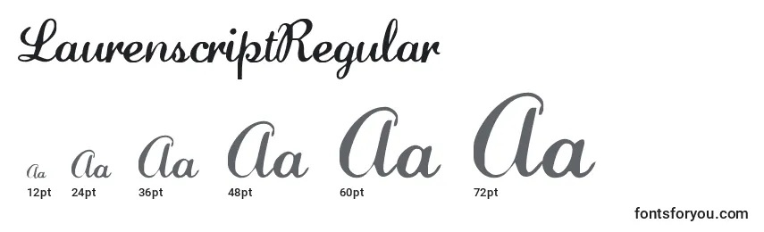 LaurenscriptRegular Font Sizes