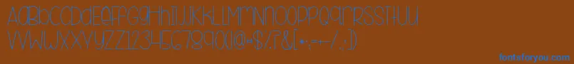 Kgbeneathyourbeautiful Font – Blue Fonts on Brown Background